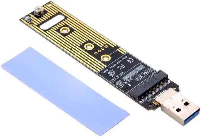 Alt view image 3 of 3 - Vszerda USB 3.0 to NVME M-key M.2 NGFF SSD External PCBA Conveter Adapter with Flash Disk Case