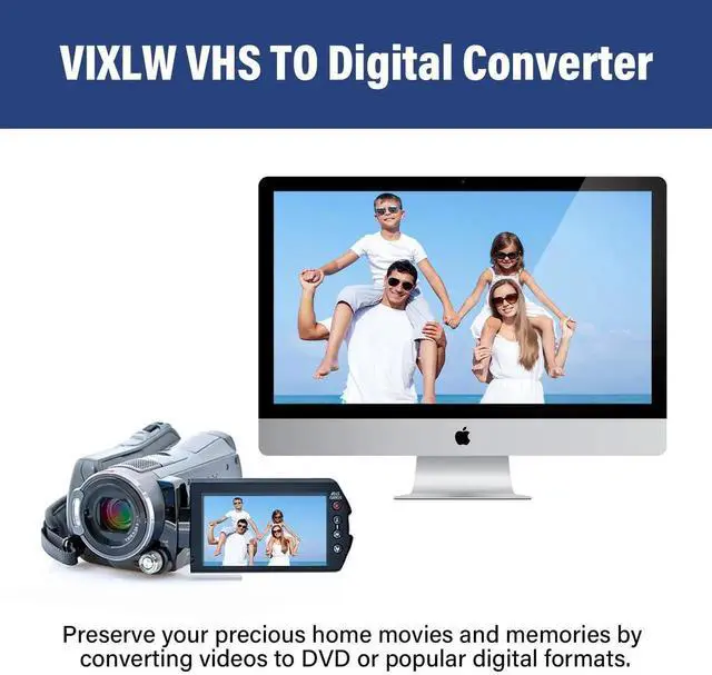 Alt view image 4 of 7 - Vszerda VHS to Digital Converter, Video Capture USB 2.0 Capture Card Device, Convert Analog to Digital, with VHS Hi8 VCR TV Mini DV to DVD Digital Adapter, for Mac OS Android WinXP/7/8/10
