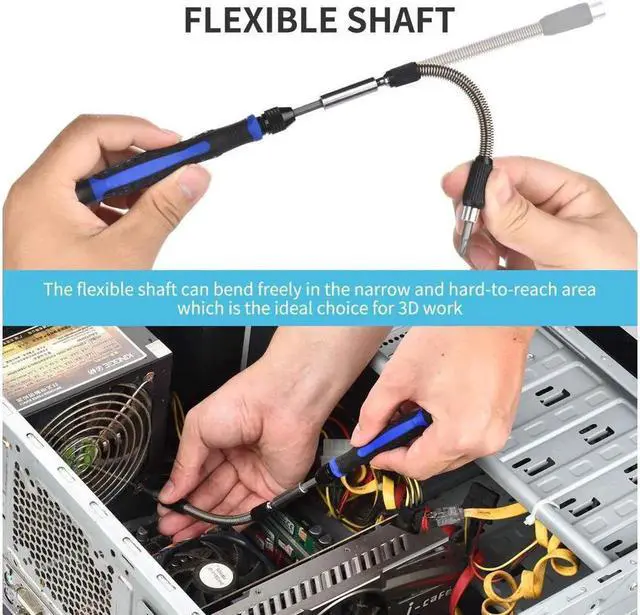 Alt view image 5 of 5 - Vszerda Professional Computer Repair kit, Precision Eectronic Screwdriver Set, with 112 Magnetic Bit, Suitable for Phone, iPhone, PC, MacBook, Laptop, PS4, Xbox Repair of Small Technical Tools