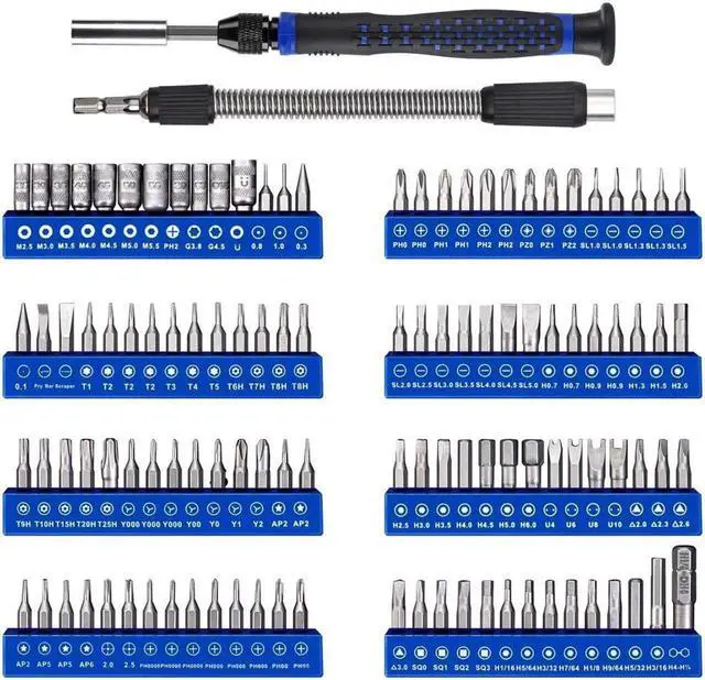 Alt view image 4 of 5 - Vszerda Professional Computer Repair kit, Precision Eectronic Screwdriver Set, with 112 Magnetic Bit, Suitable for Phone, iPhone, PC, MacBook, Laptop, PS4, Xbox Repair of Small Technical Tools