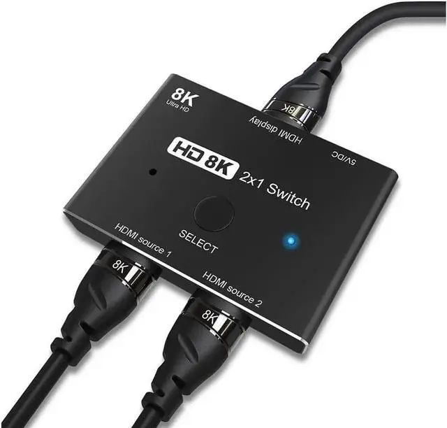 Main image of Vszerda HDMI Ultra HD 8K 2.1 High Speed 48Gbps Directional Switch Only 2in 1out 8K@60Hz 4K@120Hz Converter Compatible with Xbox PS5 Projectors Monitors