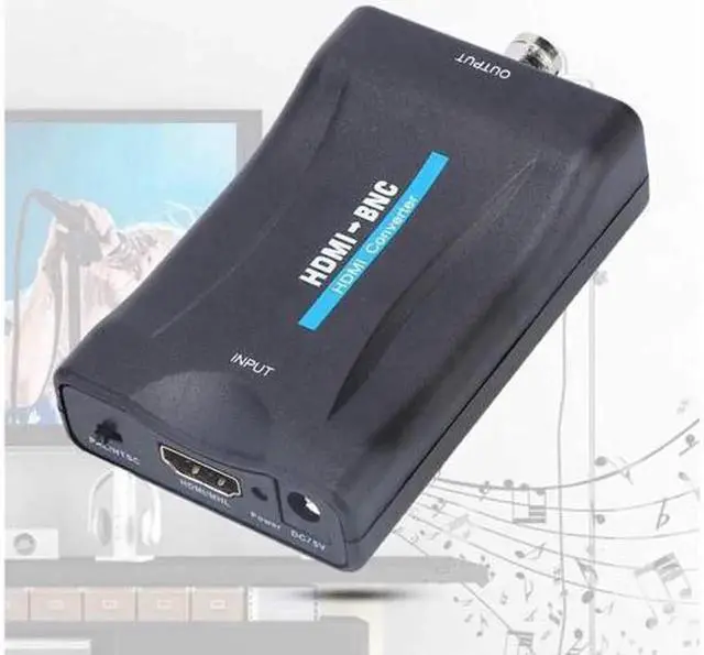 Alt view image 4 of 7 - Vszerda HDMI to BNC Converter Video Adapter, with 3.5mm Audio Output, 480i 576i Resolution, Support NTSC/PAL Format for Full HD DVD/VHS/Video Player