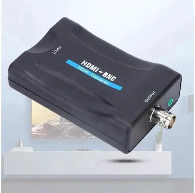 Alt view image 7 of 7 - Vszerda HDMI to BNC Converter Video Adapter, with 3.5mm Audio Output, 480i 576i Resolution, Support NTSC/PAL Format for Full HD DVD/VHS/Video Player