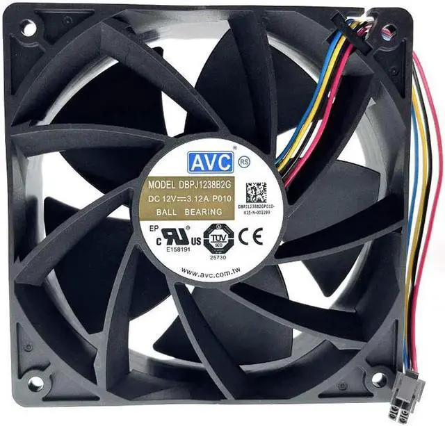 Main image of Vszerda Miner Mining Cooling Fan 7000RPM High Speed 120mm 12cm 12038 1238 12V Dual Ball Bearing 120X120X38mm DBPJ1238B2G GPU Miner