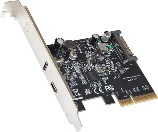 Main image of Vszerda IO CREST USB-C 3.2 Gen 2x2 + 20W QC Power Delivery PCI-e Gen 3 x4 Expansion Card SATA Powered ASMedia ASM3242