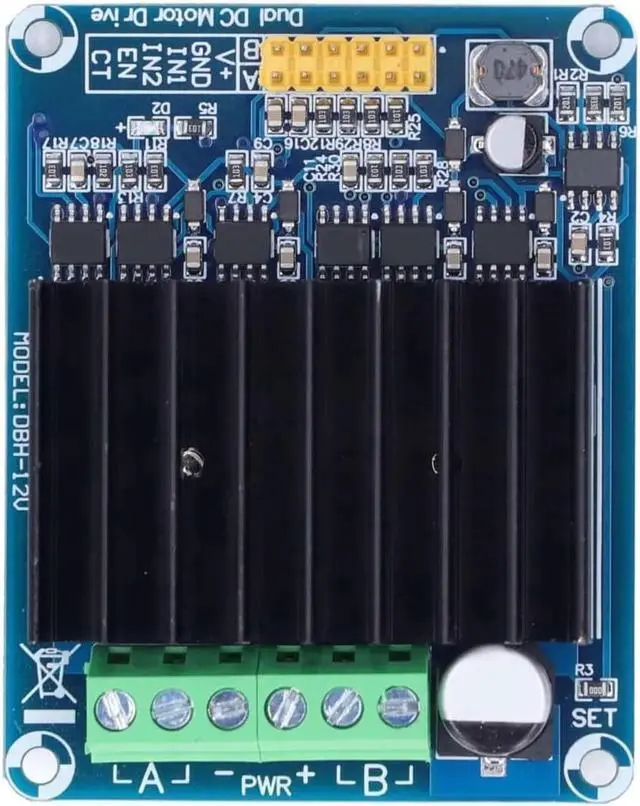 Alt view image 3 of 7 - Vszerda Motor Driver Module DC 5?15V 30A Dual Channel H Bridge Motor Drive Module Smart Car Driver Board for Intelligent Automobile Motor