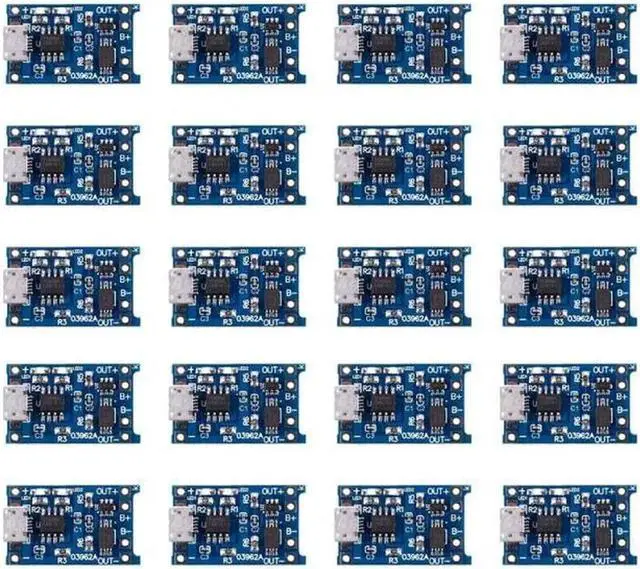 Main image of Vszerda 20PCS 18650 Lithium Protection Board TP4056 Charging Board Overcharge and Overdischarge Protection