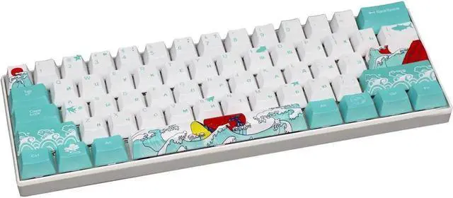 Alt view image 3 of 7 - Vszerda (Only Keycaps) Coral Sea 60% PBT Keycaps Set OEM Profile for MX Switches Mechanical Gaming Keyboard GK61 64