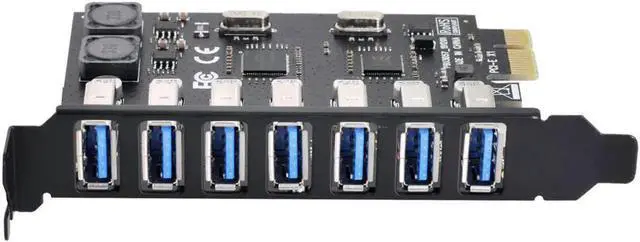 Main image of Vszerda PCI-E to 7 Ports USB 3.0 HUB PCI Express Expansion Card Adapter 5Gbps for Motherboard