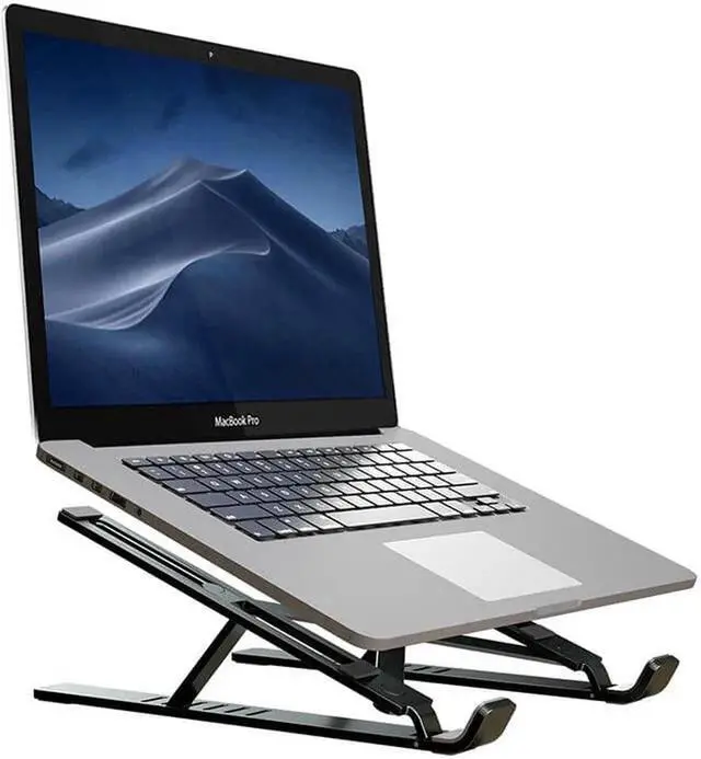 Alt view image 2 of 5 - Vszerda Laptop Stand Aluminum Alloy Adjustable Portable Foldable Laptop Riser for MacBook Air Pro/ /Fits 10-15.6 inch Laptops