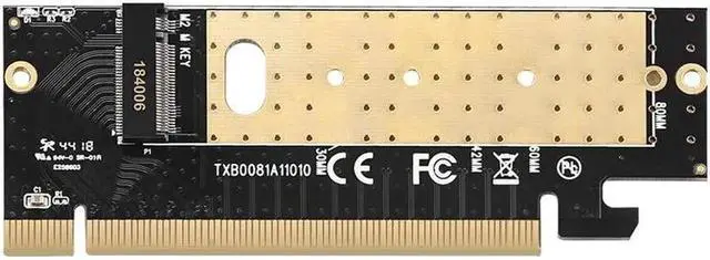 Alt view image 5 of 6 - Vszerda Add On Cards PCIE to M2 Adapter M.2 to PCIE X16 Adapter M2 SSD Adapter SSD M2 NVME PCI-E M Key Supports 2230-2280 M.2 SSD