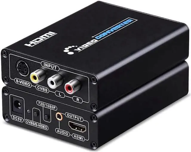 Main image of Vszerda 3RCA AV CVBS Composite & S-Video R/L Audio to HDMI Converter Adapter Support 720P/1080P for PS2 PS3 NES SNES Nintendo 64 HDTV