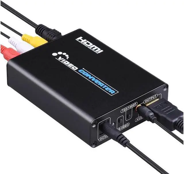Alt view image 5 of 7 - Vszerda 3RCA AV CVBS Composite & S-Video R/L Audio to HDMI Converter Adapter Support 720P/1080P for PS2 PS3 NES SNES Nintendo 64 HDTV