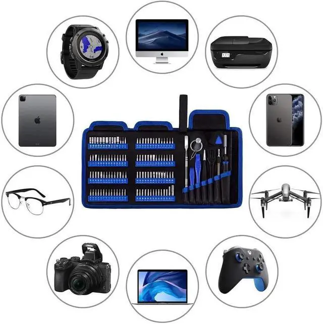 Alt view image 4 of 5 - Vszerda Professional Computer Repair kit, Precision Eectronic Screwdriver Set, with 112 Magnetic Bit, Suitable for Phone, iPhone, PC, MacBook, Laptop, PS4, Xbox Repair of Small Technical Tools