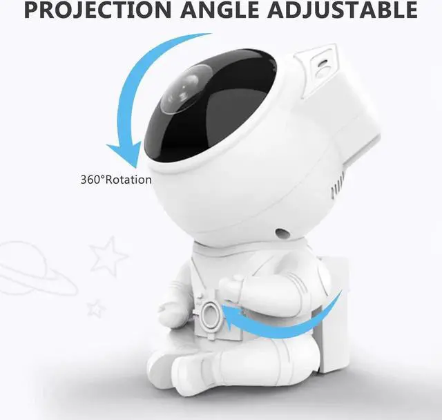 Alt view image 5 of 7 - Vszerda Gemdeck Star Projector Astronaut Lamp with Mini Astronaut and Remote for Gaming Room,Kid Adults Bedroom