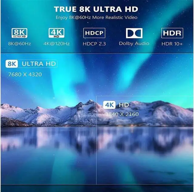 Alt view image 5 of 7 - Vszerda 8K HDMI 2.1 Switch with IR Remote Ultra HD 4K@120Hz Directional Switcher 3 in 1 Out, Support High Speed 48Gbps 8K@60Hz for PS4/PS5, Xbox Series X Aluminum Shell