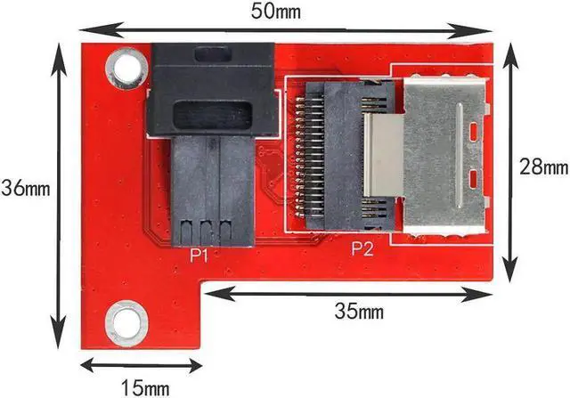 Alt view image 2 of 3 - Vszerda 4.0 PCI-Express Mini SAS SFF-8087 to SAS HD SFF-8643 PCBA Female Adapter With Bracket