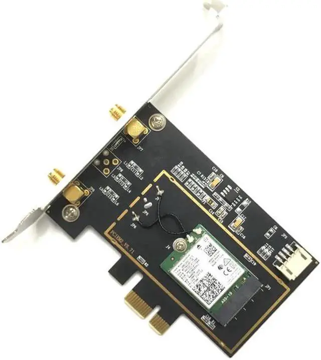 Alt view image 3 of 3 - Vszerda Wireless-AC 8265 867Mbps 802.11 AC Dual Band Desktop WiFi Adapter PCI Express Card for Intel 8265AC 5GHz WiFi + Bluetooth 4.2