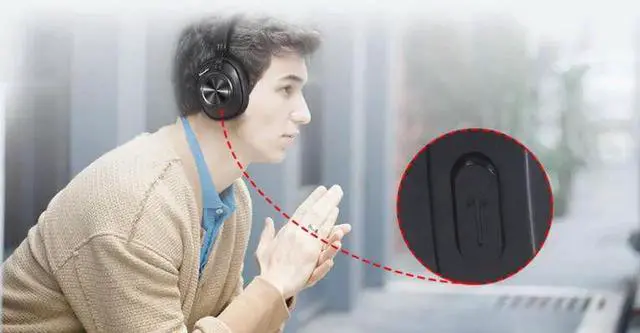 Alt view image 3 of 6 - Vszerda Gemdeck Wireless Bluetooth Headphones HD Stereo Headphones Built-in Microphone