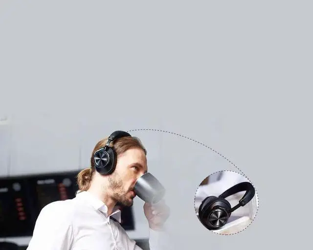 Alt view image 4 of 6 - Vszerda Gemdeck Wireless Bluetooth Headphones HD Stereo Headphones Built-in Microphone