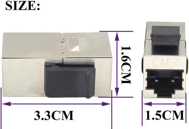 Alt view image 5 of 7 - Vszerda CAT7 Ethernet Panel Coupler RJ45 Keystone Female Coupler Shielded High-Speed Ethernet Wiring Board Connection,for Computers,Monitor Compatible with CAT7/Cat6/Cat5 Plug-in Cables.(10Pack/CAT7)
