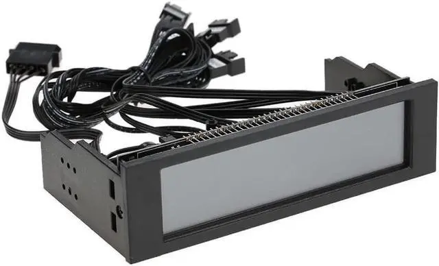 Alt view image 5 of 6 - Vszerda 5.25" 5 Channel Touchscreen Fan Controller Temperature Monitor Automatic Speed Control Cooler LCD Front Panel