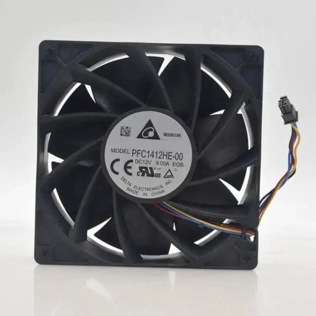 Alt view image 2 of 4 - Vszerda Cooling Fan Delta PFC1412HE-00 12V 9A kz14038b012u For Whatsminer M20s M21S M31s M30s FAN 14cm 4PIN AND 6PINS