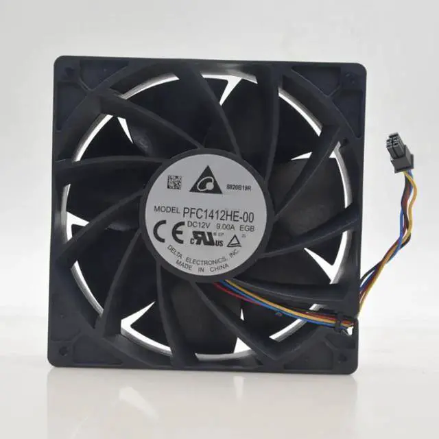 Alt view image 4 of 4 - Vszerda Cooling Fan Delta PFC1412HE-00 12V 9A kz14038b012u For Whatsminer M20s M21S M31s M30s FAN 14cm 4PIN AND 6PINS