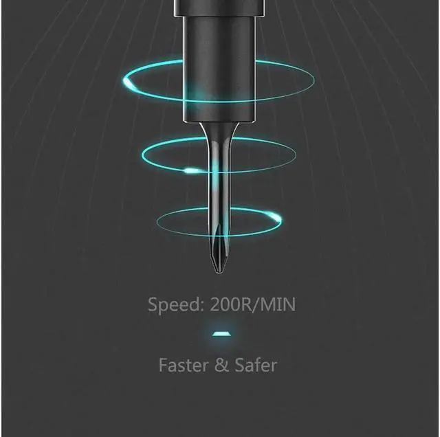 Alt view image 5 of 7 - Vszerda Mini Electric Screwdriver, 3 LED Lights, Rechargeable Screwdriver Powered Cordless Electric Screwdriver Set with 56 Screw Bits, USB Charging Cable and Magnetizer