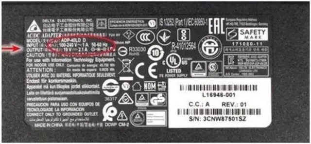 Alt view image 2 of 2 - Vszerda 19V 2.1A 40W 5.5x2.5mm Delta ADP-40LD B Power Supply AC Adapter For LED LCD Monitor Power Charger