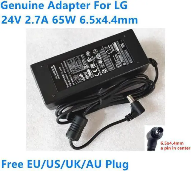 Main image of Vszerda 24V 2.7A 65W 6.5x4.4mm LCAP38 Power Supply AC Adaptor For LG Monitor Laptop Adapter Charger