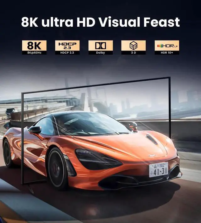 Alt view image 2 of 7 - Vszerda HDMI 2.1 Splitter 8K@60Hz 1 in 3 Out 4K@120Hz, 1×3 HDMI Splitter for Multiple Monitors(Only Copy Input Screen), Hdmi Splitters for Gaming Support 48Gbps, HDCP 2.3, RGB 4:4:4