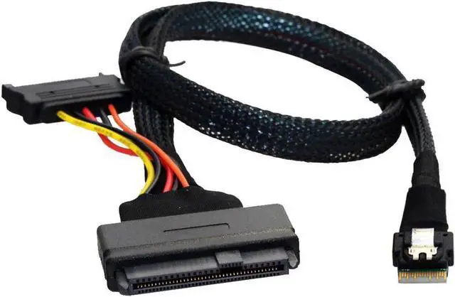 Main image of Vszerda U.2 U2 SFF-8639 to Slimline SFF-8654 4i NVME PCIe SSD Cable for Mainboard SSD 750 p3600 p3700 M.2
