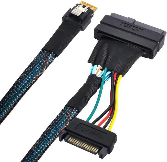 Alt view image 3 of 5 - Vszerda U.2 U2 SFF-8639 to Slimline SFF-8654 4i NVME PCIe SSD Cable for Mainboard SSD 750 p3600 p3700 M.2