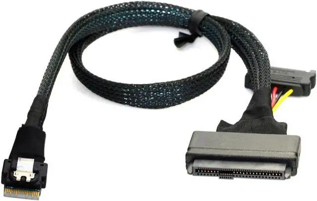 Alt view image 5 of 5 - Vszerda U.2 U2 SFF-8639 to Slimline SFF-8654 4i NVME PCIe SSD Cable for Mainboard SSD 750 p3600 p3700 M.2