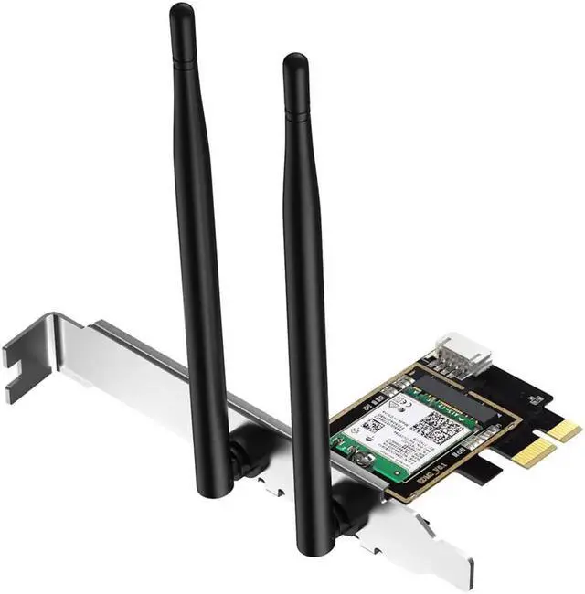 Alt view image 2 of 3 - Vszerda 3000Mbps WiFi 6 Intel AX200 Bluetooth 5.1 PCI-E Wireless Network Card Adapter Dual Band 2.4G/5Ghz Wi-Fi Card For PC Win10