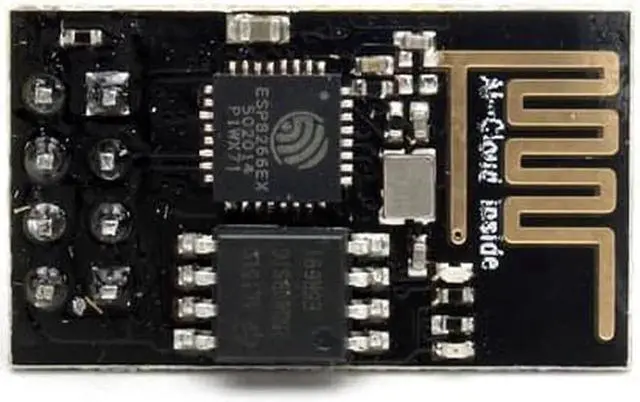 Alt view image 3 of 6 - Vszerda 10Pcs Upgraded Version 1M Flash ESP-01 WIFI Transceiver Wireless Module