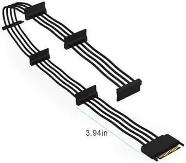 Alt view image 2 of 7 - Vszerda PCIe SATA Card 6 Port with 6 SATA Cables and a SATA Power Splitter Cable, 6 Gb/s PCIe SATA Controller Expression Card with Low Profile Bracket, Boot as System Disk Support 6 SATA 3.0 Devices