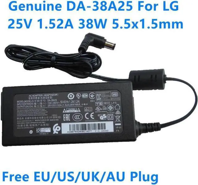 Main image of Vszerda 25V 1.52A 38W DA-38A25 DYF-2430 AC Adapter For LG EAY64290801 NB3540 NB3730A SJ4 SH4 SH5 SOUND BAR Power Supply Charger