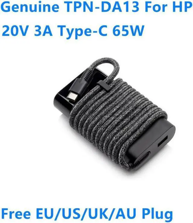 Main image of Vszerda TPN-DA13 65W 20V 3A 60W Type-C 5V 1A 5W USB-C AC Adapter For HP L21487-001 916369-013 Laptop Power Supply Charger