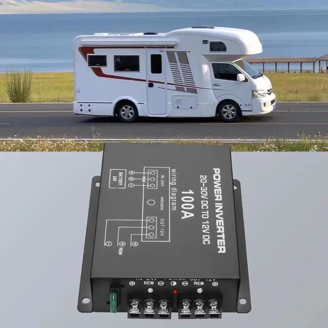 Alt view image 7 of 7 - Vszerda DC 24V to 12V Step-Down Voltage Converter - 100A, 1200W DC Buck Module Adapter - Car Truck Vehicle Power Supply - 1 Pcs