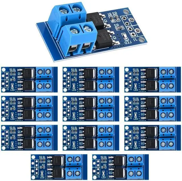 Main image of Vszerda 12PCS Dual High-Power MOSFET Trigger Switch Drive Module 0-20KHz PWM Adjustment Electronic Switch Control Board Motor Speed Controller Lamp Brightness Control, DC 5V-36V 400W, 15A (Max 30A)