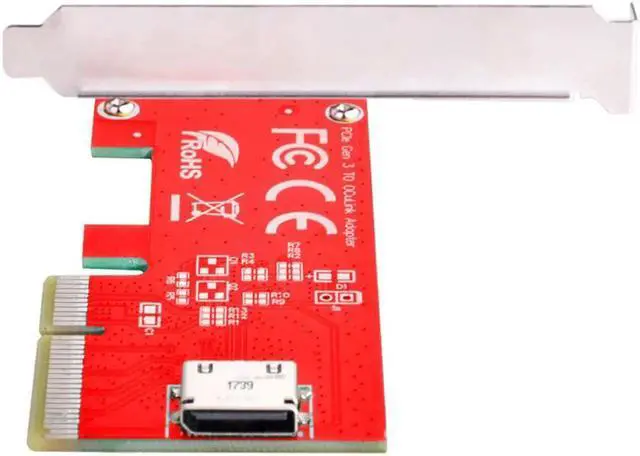 Alt view image 3 of 5 - Vszerda Express 4.0 x4 to Oculink Host Adapter for PCIe SSD PCI-E 3.0 SFF-8612 SFF-8611