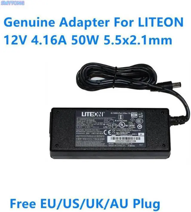 Alt view image 2 of 2 - Vszerda 12V 4.16A 50W LITEON PA-1500-5AZ2 PA-1500-5AZ3 Laptop AC Adapter For Monitor Power Supply Charger