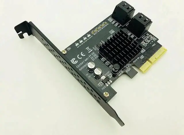 Alt view image 5 of 6 - Vszerda Marvell 88SE9230 SATA PCI Express 4 Ports Expansion Card SATA Controller PCI-E Raid Card PCI E to SATA3.0 Adapter Converter Card