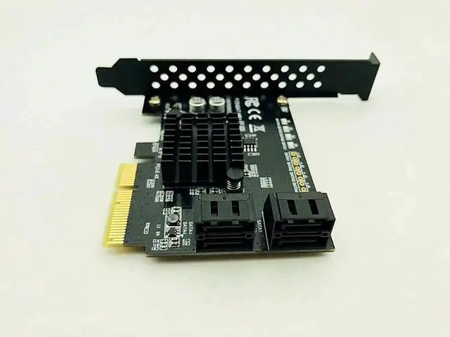 Alt view image 6 of 6 - Vszerda Marvell 88SE9230 SATA PCI Express 4 Ports Expansion Card SATA Controller PCI-E Raid Card PCI E to SATA3.0 Adapter Converter Card