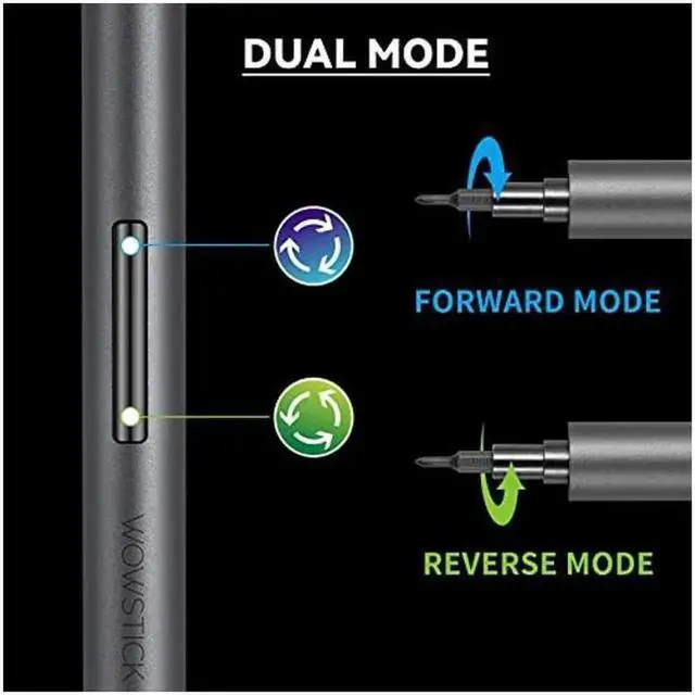 Alt view image 3 of 5 - Vszerda Wowstick 1F+ 69 In 1 Mini Electric Screwdriver, Precision Screwdriver Set with 56 Magnetic Precision Bits & LED Light, Rechargeable Automatic Screwdriver for Toys, Mobile Phones, Computers