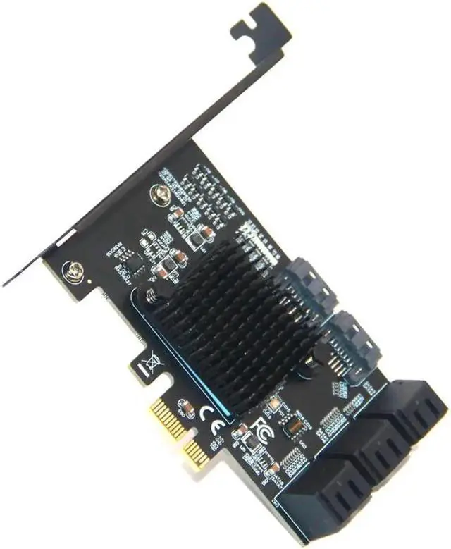 Alt view image 3 of 6 - Vszerda Chi a Mining Riser PCIE SATA Card 8 Port 6Gb SATA3.0 Adapter PCI Express X1 SATA Expansion Card PCI-E to SATA Controller ASM1064
