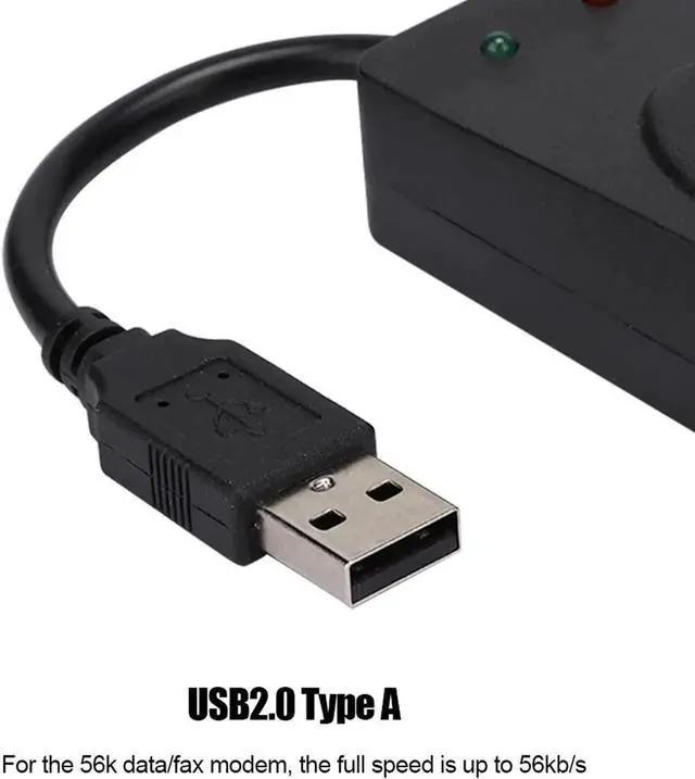 Alt view image 4 of 5 - Vszerda Fax Modem, Convenient External USB 2.0 56K Modem with Compatible at and Extended at Command Sets for Win 7/Win 8/Win 10/Win XP