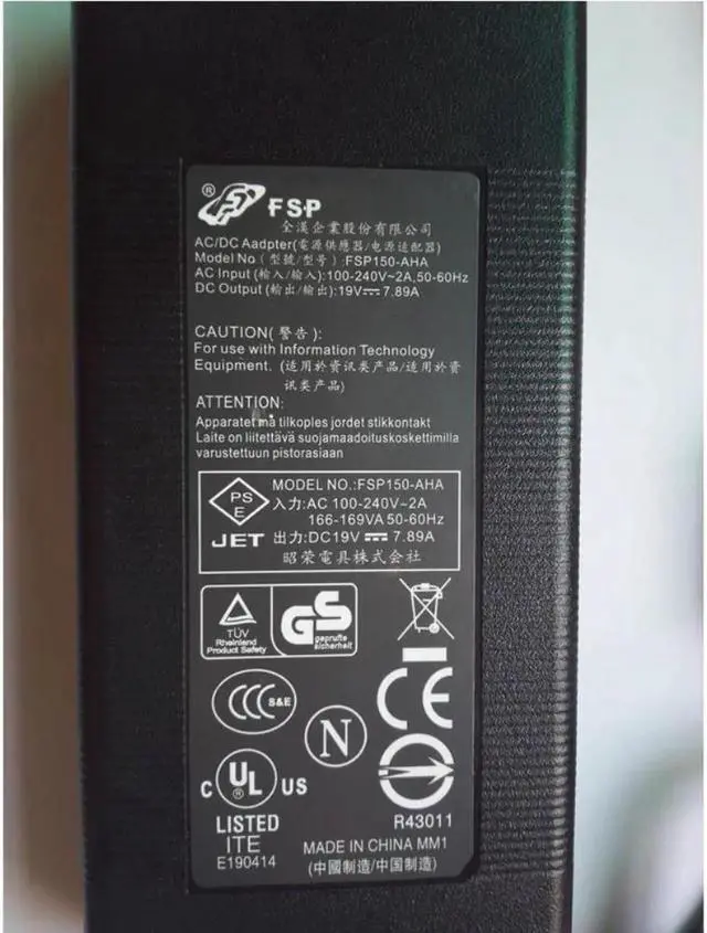 Alt view image 2 of 2 - Vszerda FSP150-ABBN1 19V 7.89A 150W 4PIN AC Adapter For FSP150-ABBN2 IPC912-213-FL-A TOBII TX300 GETAC X500 Power Supply Charger